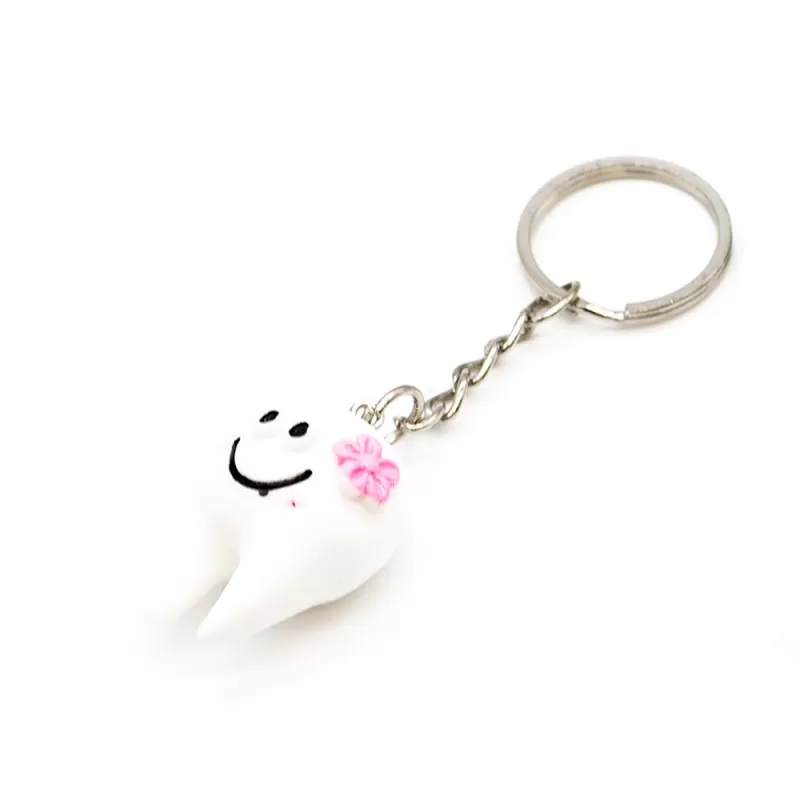 Брелок пластмассовый с зубиком, розовый Брелок пластмассовый с зубиком, розовый