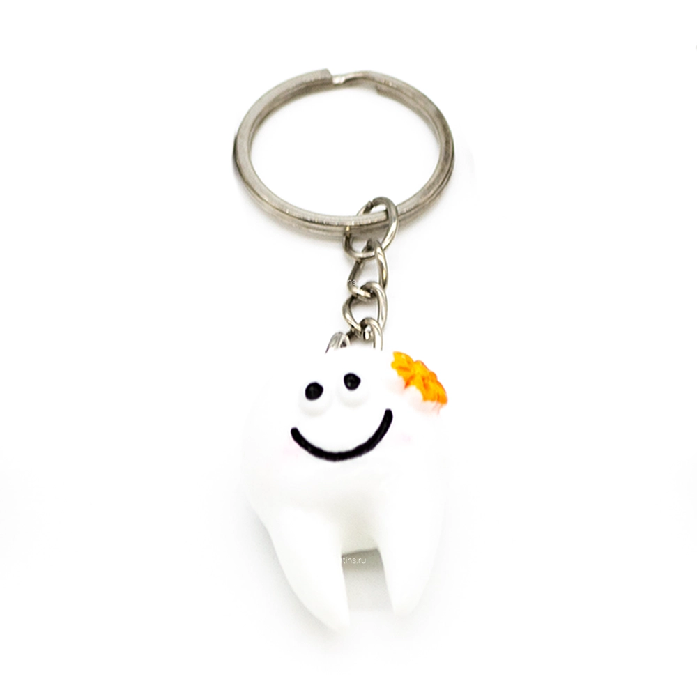 Брелок пластмассовый с зубиком, желтый Брелок пластмассовый с зубиком, желтый