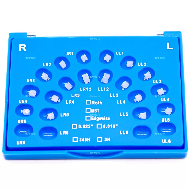 Брекеты лигатурные, керамические 20 шт