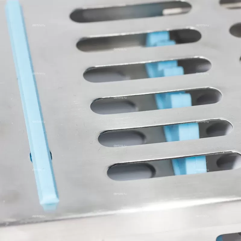 Кассета для стерилизации на 7 инструментов, 185 мм Blue