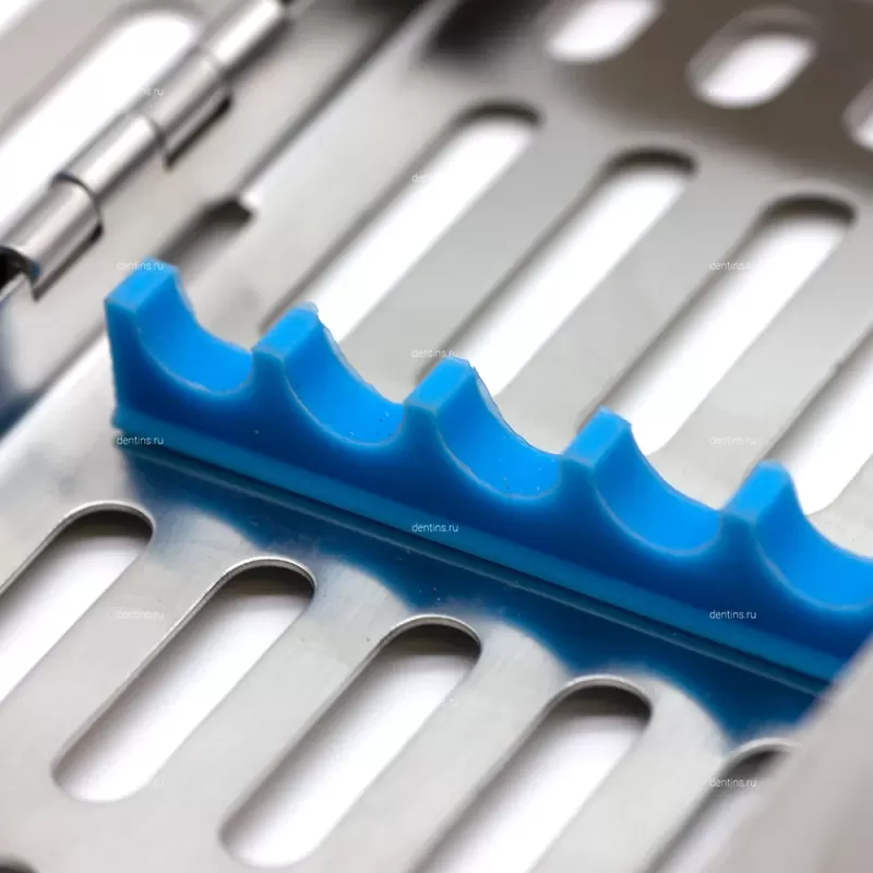 Кассета для стерилизации на 5 инструментов модифицированная, 205 мм Blue