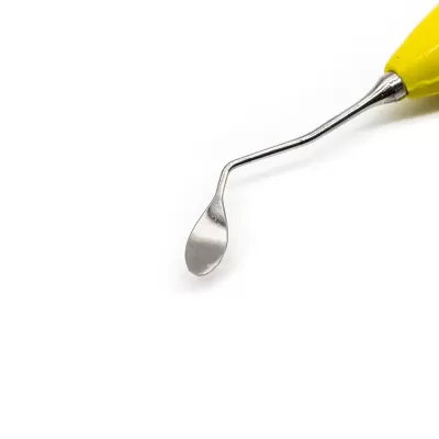 Гладилка универсальная для реставрации фронтальных зубов желтая, Silicon Silver, 175 мм