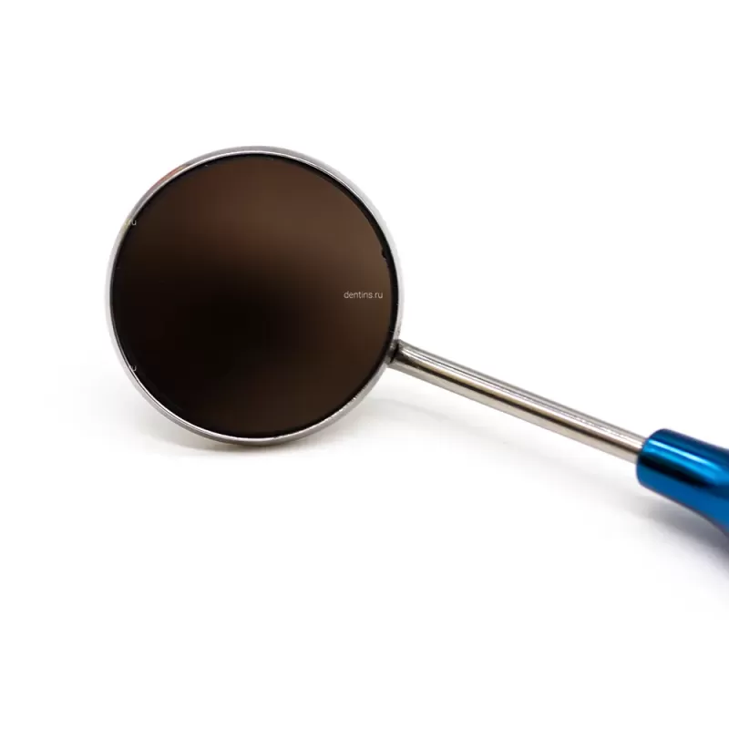 Зеркало стоматологическое родиевое с ручкой, одностороннее, 24 мм Blue