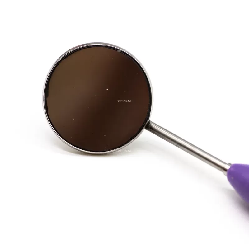 Зеркало стоматологическое родиевое с ручкой, одностороннее, 26 мм Silicon