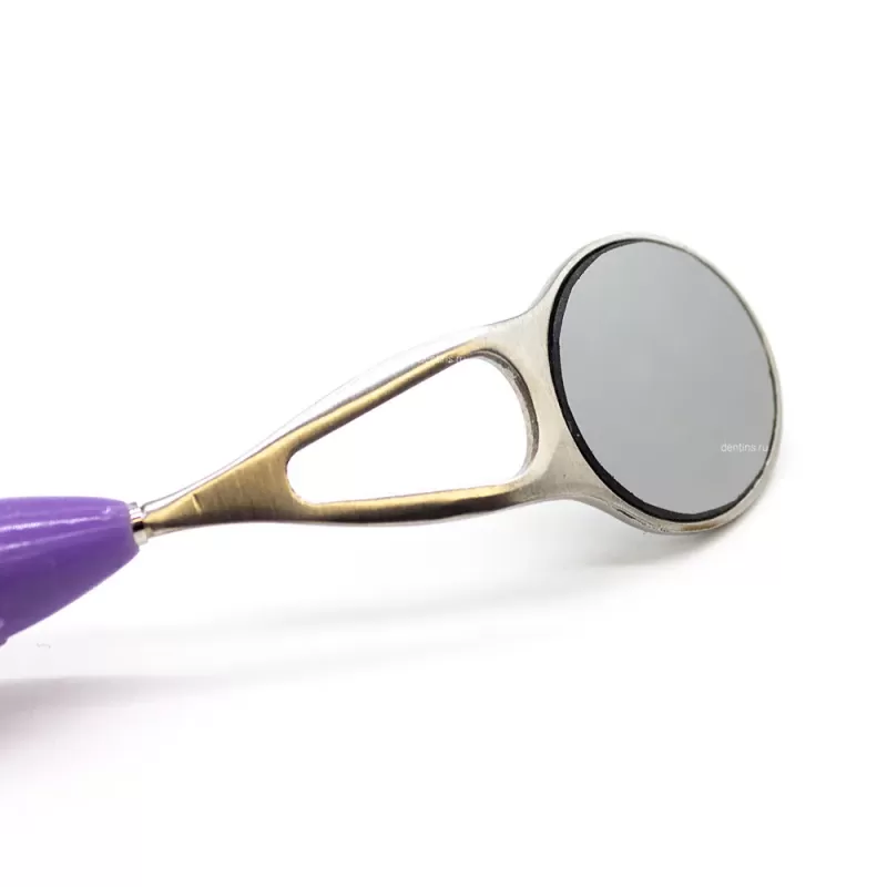 Зеркало стоматологическое родиевое с ручкой, двустороннее, 22 мм Silicon