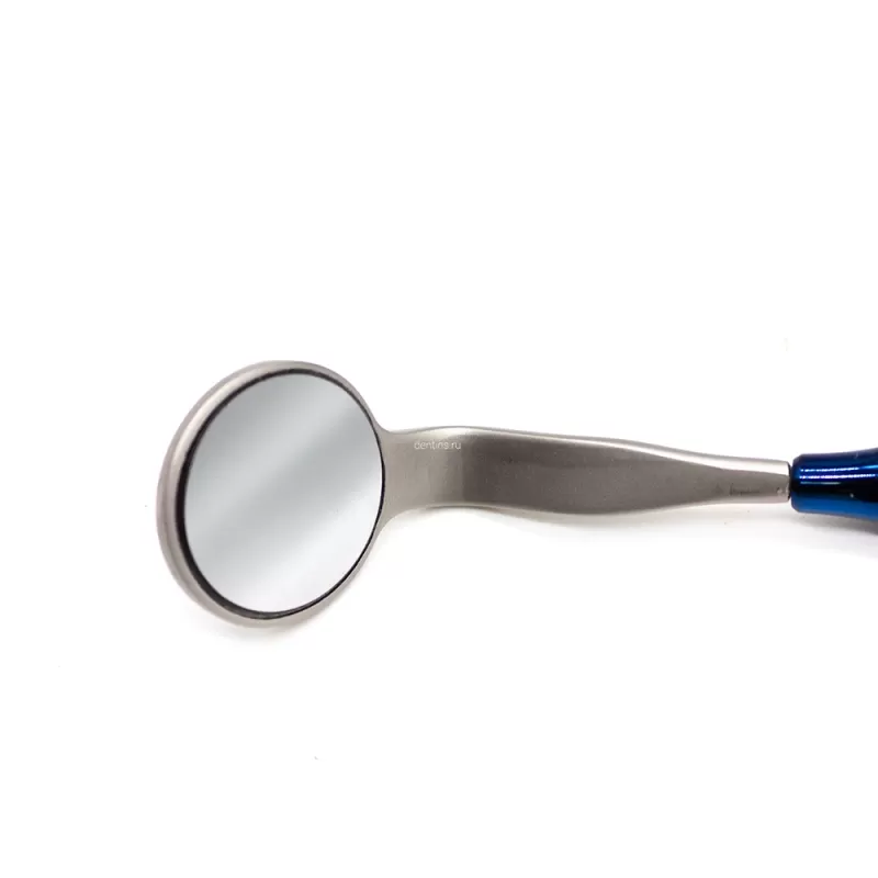 Зеркало стоматологическое родиевое с ручкой, двустороннее, 22 мм Blue