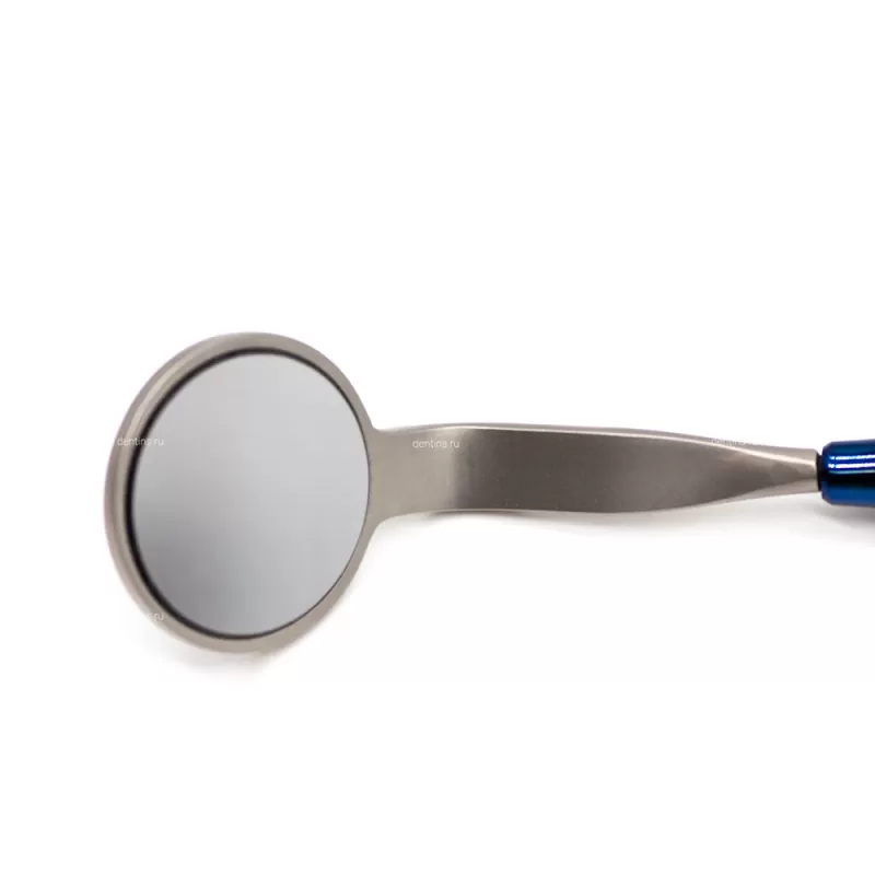Зеркало стоматологическое, с родиевой ручкой, двустороннее, 24 мм (5 размер) Blue