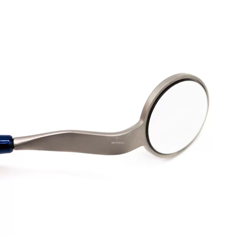 Зеркало стоматологическое, с родиевой ручкой, двустороннее, 24 мм (5 размер) Blue