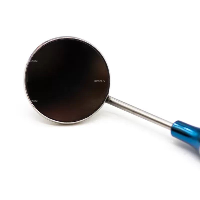 Зеркало стоматологическое родиевое с ручкой, одностороннее, 26 мм Blue
