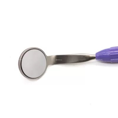 Зеркало стоматологическое родиевое с ручкой, двустороннее, 22 мм Silicon