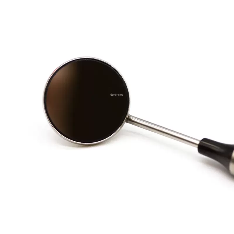 Зеркало стоматологическое родиевое с ручкой, одностороннее, 24 мм Black