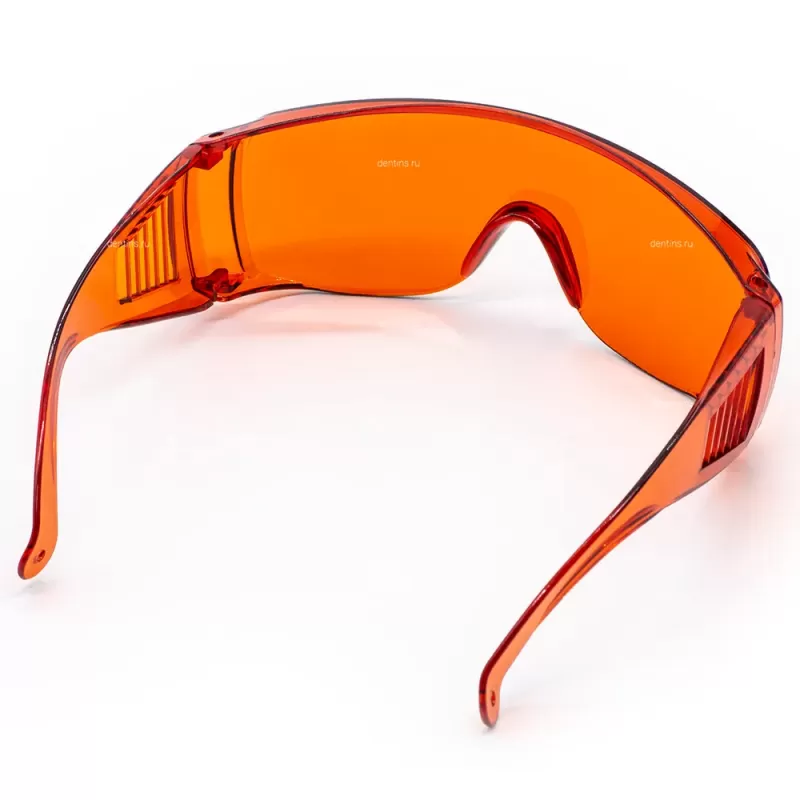 Очки стоматологические с защитой от УФ, оранжевые