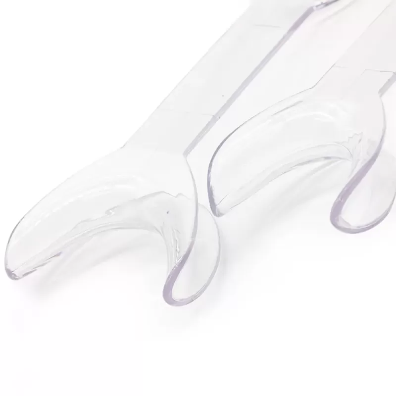 Ретрактор стоматологический двусторонний для щек и губ прозрачный - набор из 4 шт