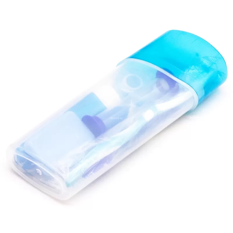 Отодонтический набор по уходу за полостью рта в пенале, голубой