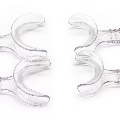 Ретрактор стоматологический для щек и губ усиленный прозрачный - набор из 4 шт