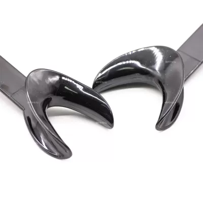 Ретрактор стоматологический двусторонний для щек и губ черный - набор из 4 шт