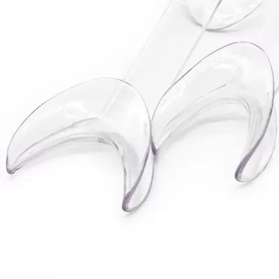 Ретрактор стоматологический двусторонний для щек и губ прозрачный - набор из 4 шт