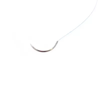 Хирургический шовный материал мононить полипропилен, нерассасывающийся, обратнорежущий 5/0, 1/2, 1 игла 15 мм