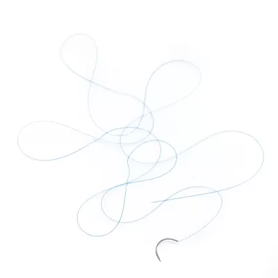 Хирургический шовный материал мононить полипропилен, нерассасывающийся, обратнорежущий 6/0, 1/2, 1 игла 15 мм